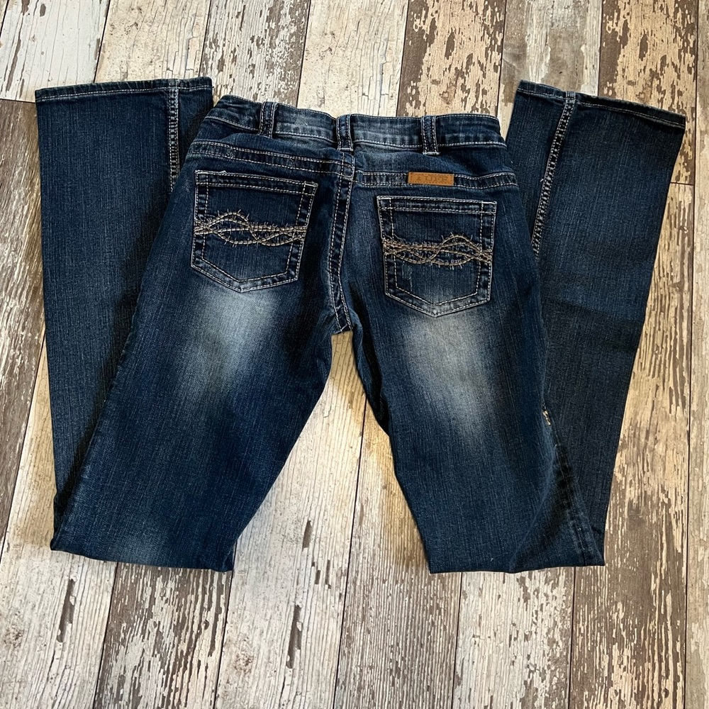 Cowgirl Tuff Dark Wash Jeans - Size 28x37